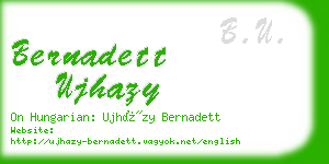 bernadett ujhazy business card